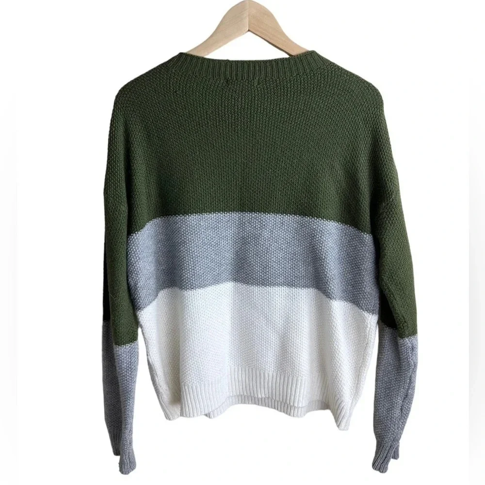 SHEIN • Color Block Drop Shoulder Sweater